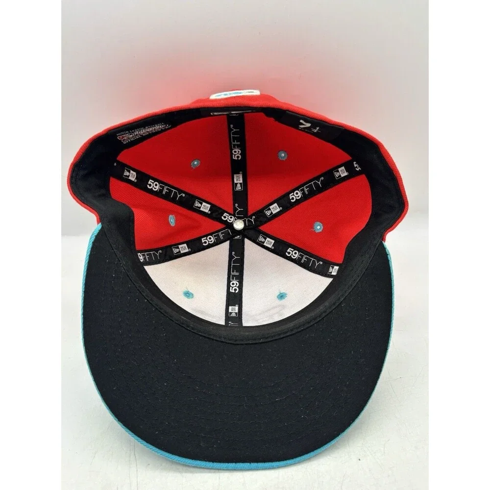 New Era 59FIFTY MiLB Down East Wood Ducks Luchadores Avocado Fitted Hat 7 1/4